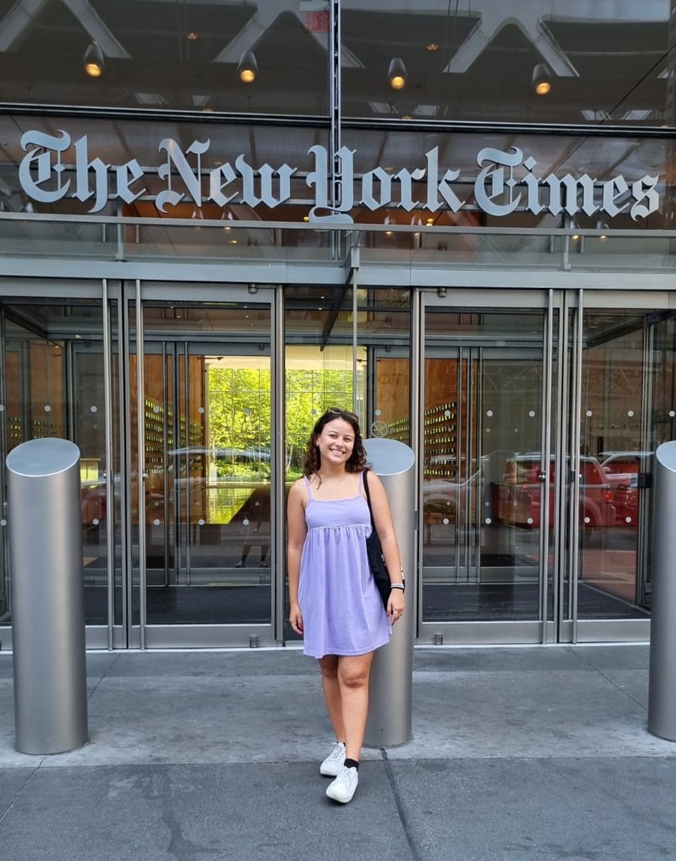 Maria Eduarda Freitas during a summer course at the New York Times, in New York — Photo: Personal archives