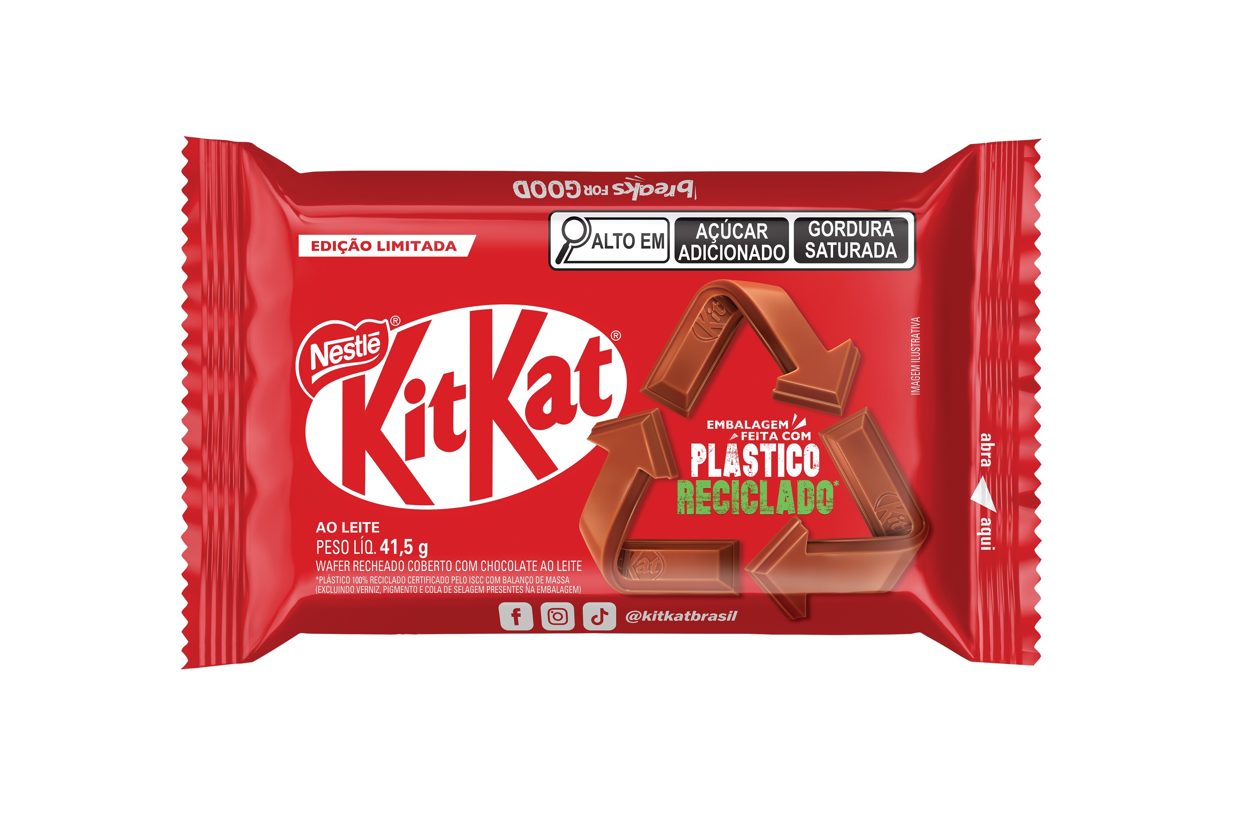 Nestlé anuncia KitKat com embalagem de plástico reciclado