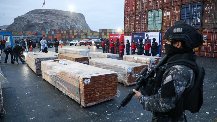 Chile apreende mais de 100 toneladas de drogas esc