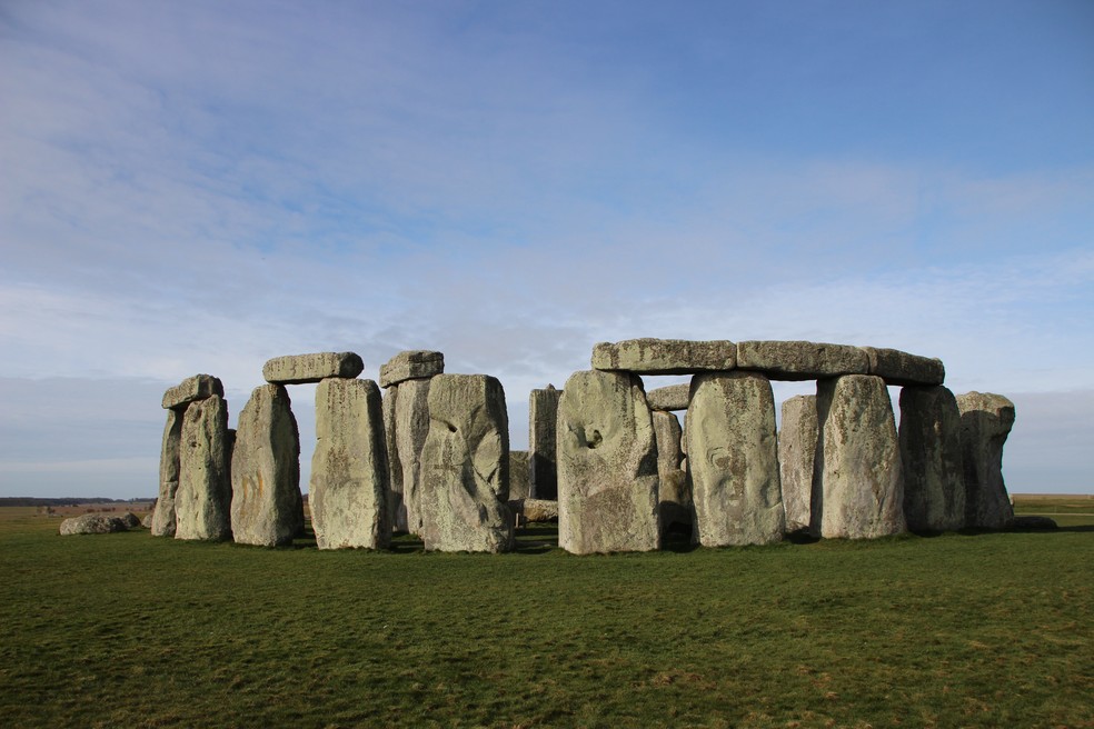 Stonehenge, na Inglaterra — Foto: Eduardo Maia / O Globo