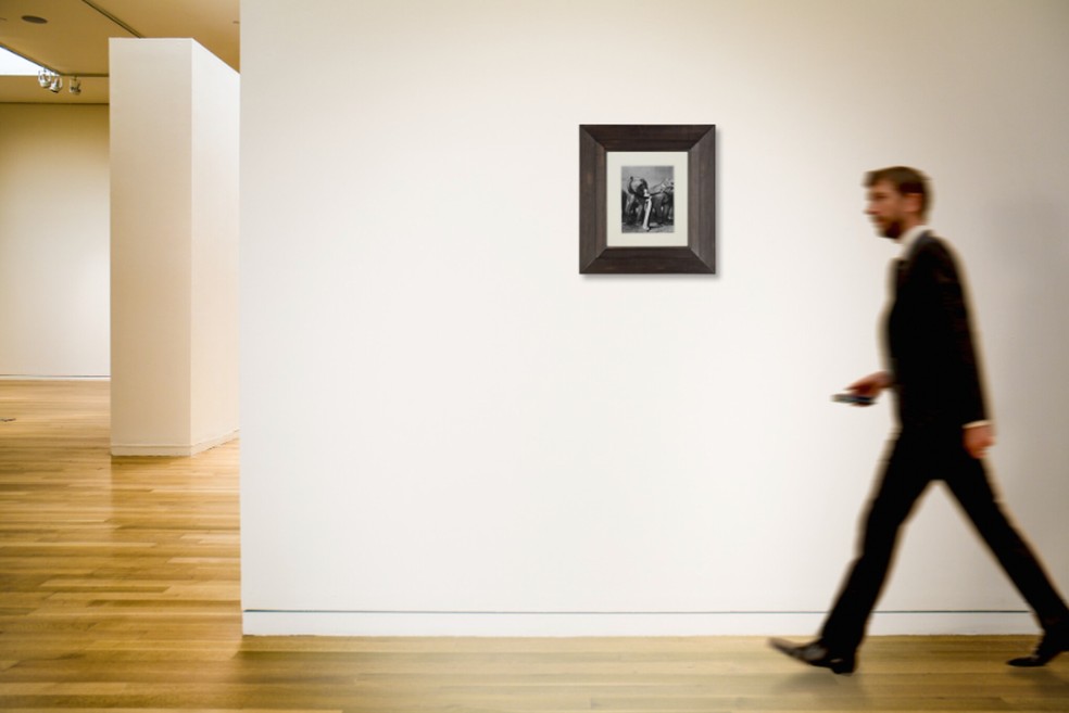 Fotografia "Dovima com Elefantes" está à venda na casa de leilão internacional Sotheby's — Foto: Reprodução/Sotheby's
