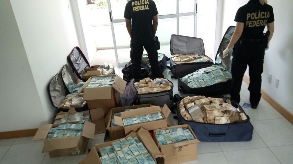 A PF encontrou R$ 51 milhões em dinheiro vivo em apartamento ligado a Geddel, em Salvador. — Foto: Arquivo