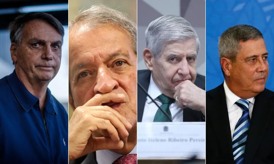 Bolsonaro, Valdemar, Augusto Heleno e Braga Netto