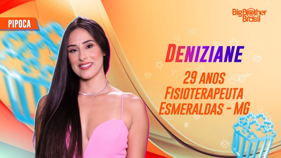 Deniziane, fisioterapeuta, participante do 'BBB 24'  Foto: Divulgao/TV Globo