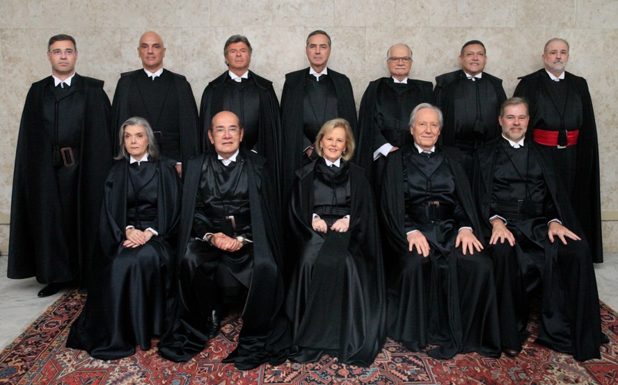 Ministros do stf se re nem para foto oficial