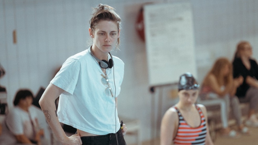 Kristen Stewart nas filmagens de'A cronologia da água' — Foto: Andrejs Strokins/Divulgação