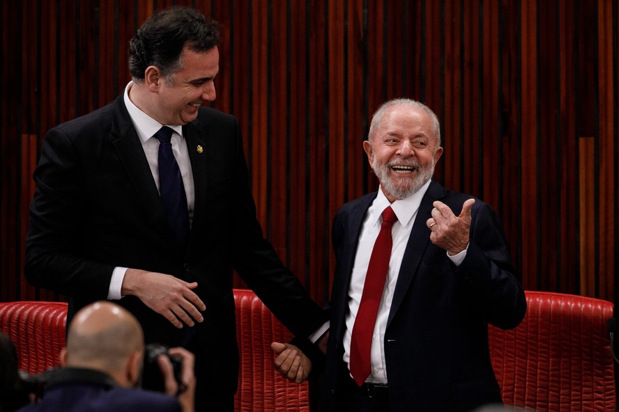 Presidente Lula e Rodrigo Pacheco na Posse de Carmem Lúcia no TSE