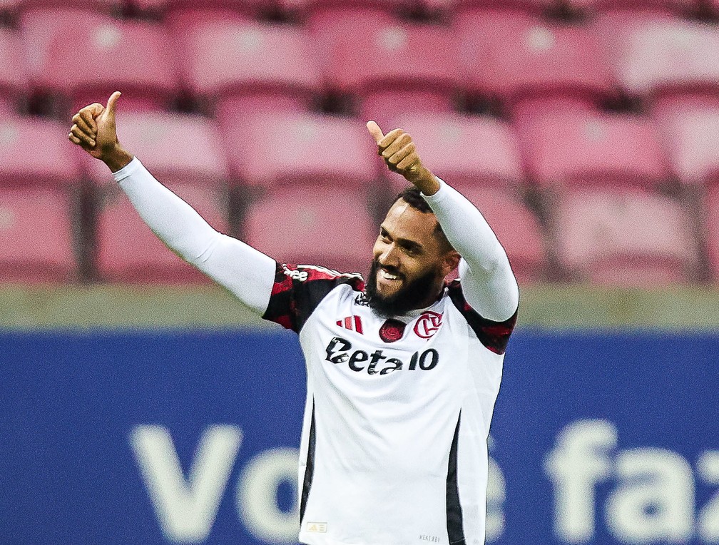 Juninho marcou o segundo gol do Flamengo — Foto: Gilvan de Souza/Flamengo