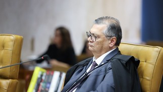 Flávio Dino ponderou que uma tentativa de golpe que não deixou mortes também não pode ser minimizada: "Golpe de Estado é coisa séria. É falsa a ideia de que um golpe de Estado, ou uma tentativa de golpe de Estado, porque não resultou em mortes naquele dia, é uma infração penal de menor potencial ofensivo." — Foto: Antonio Augusto/STF/20-03-2024