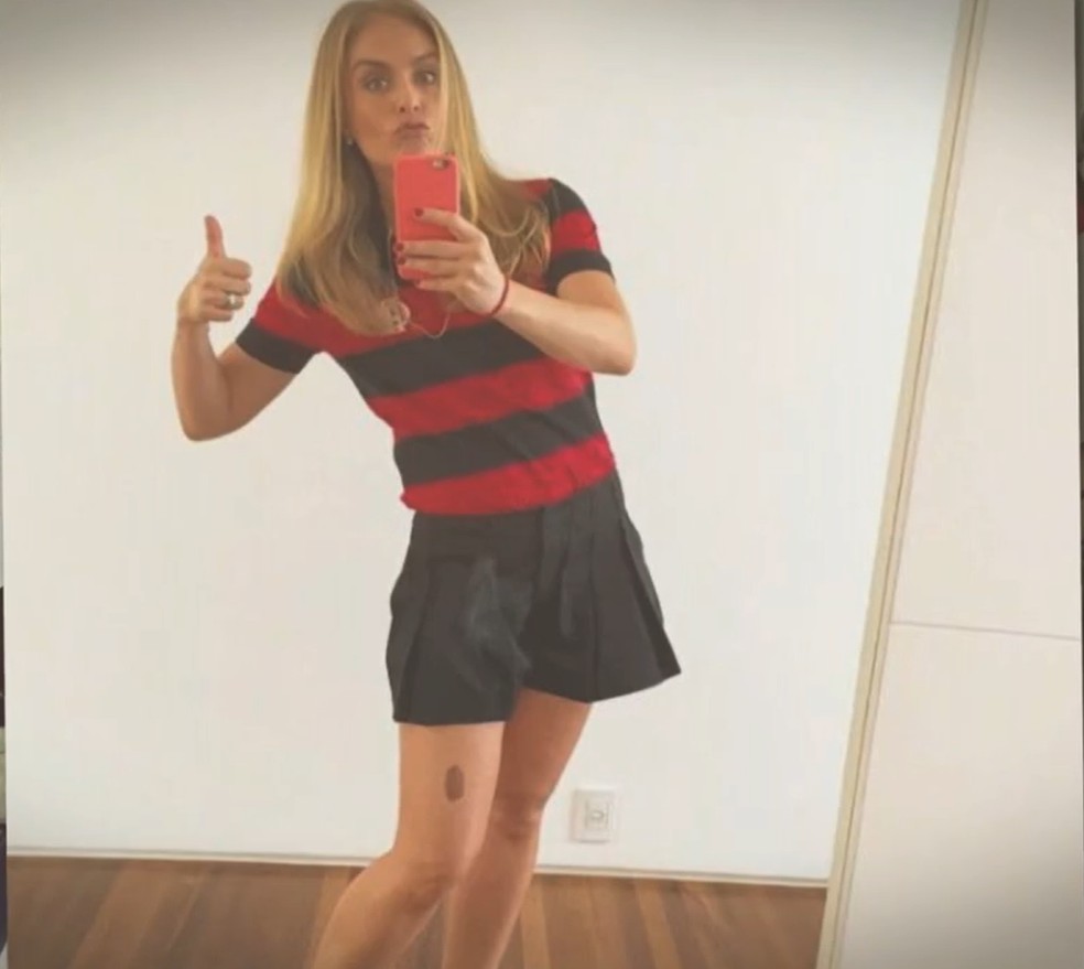 Angelika is a Flamengo fan – Photo: Reproduction/TV Globo