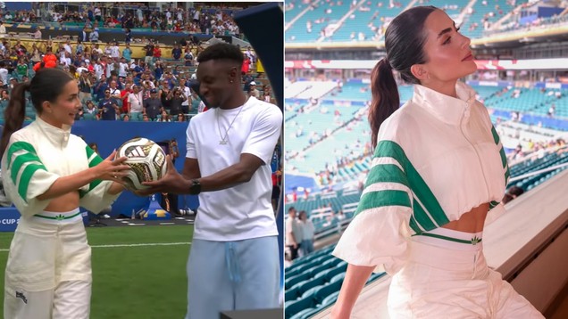 Jade Picon comenta emoção de entregar bola do jogo entre Inglaterra e França 