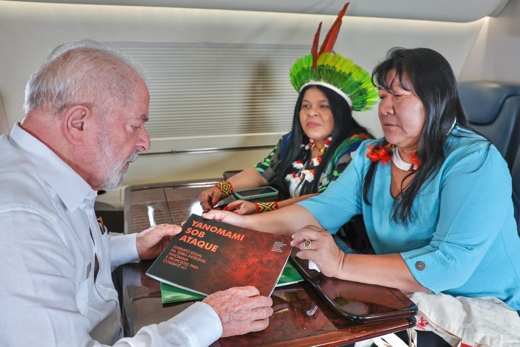 Lula acompanha a situação dos Yanomami, povo que vive grave crise sanitária. — Foto: Ricardo Stuckert