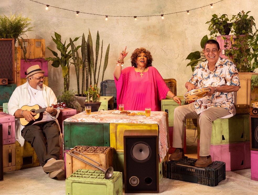 Jorge Aragão, Alcione e Zeca Pagodinho se reúnem em turnê inédita — Foto: Divulgação/30e