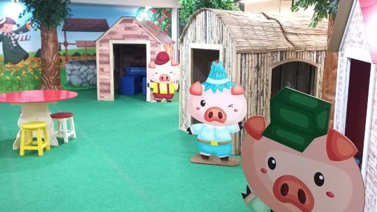 Fazendinha dos Três Porquinhos é atração gratuita para as crianças no Carioca Shopping