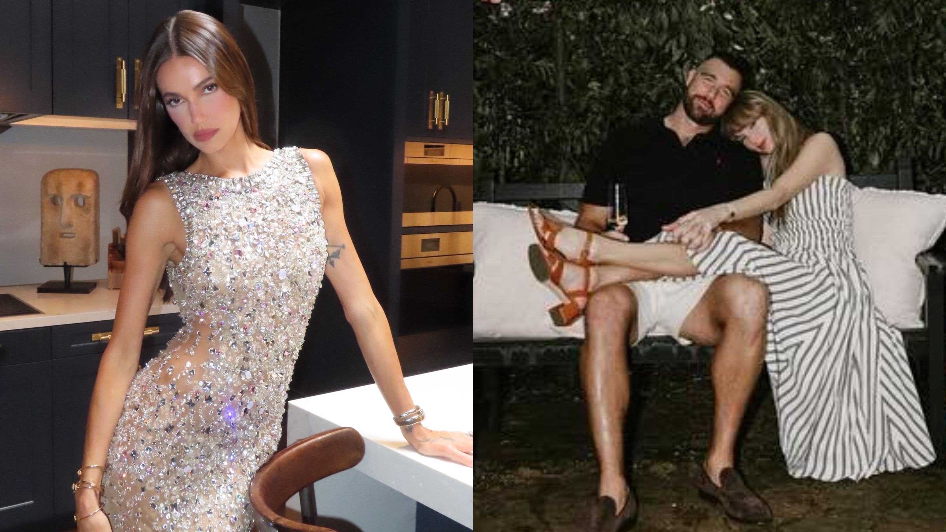 Modelo brasileira brilha no casamento de Taylor Swift e Travis Kelce