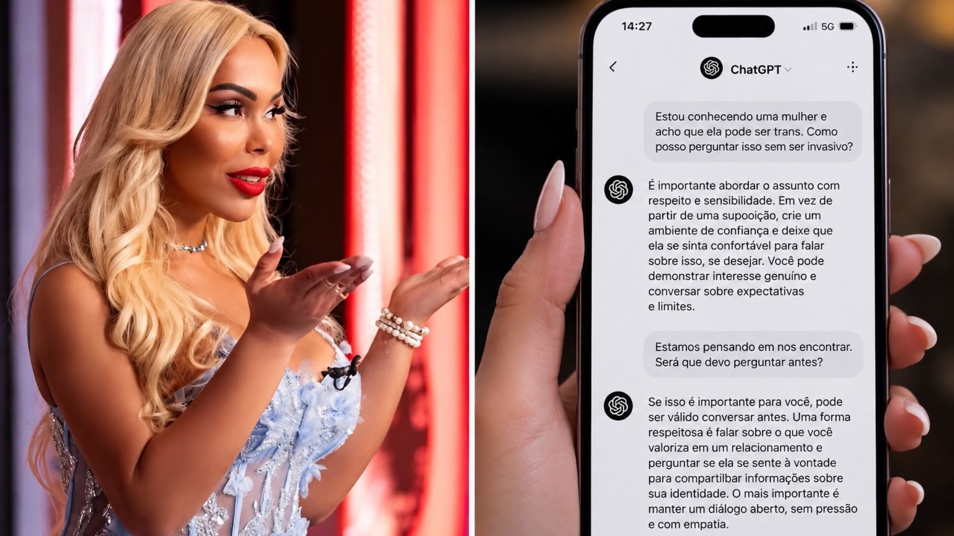 Influenciadora descobre que pretendente consultou o ChatGPT para saber se ela era trans