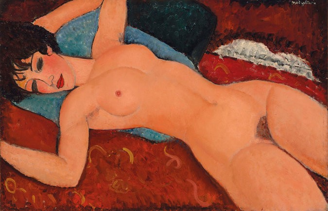 12º - 'Nu couché', de Amedeo Modigliani,foi leiloada em novembro de 2015 por US$ 170,4 milhões