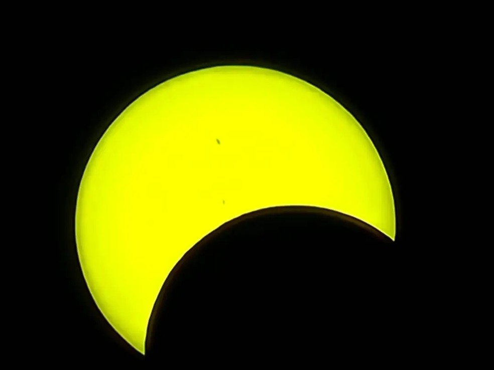 Eclipse solar visto de João Pessoa — Foto: Diogo Tozzi/Semana do Eclipse 2023