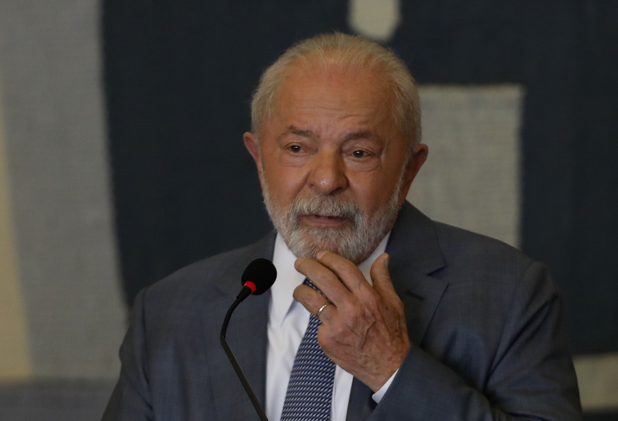 O presidente Lula (PT) durante a primeira reunião do Conselhão em 2023
