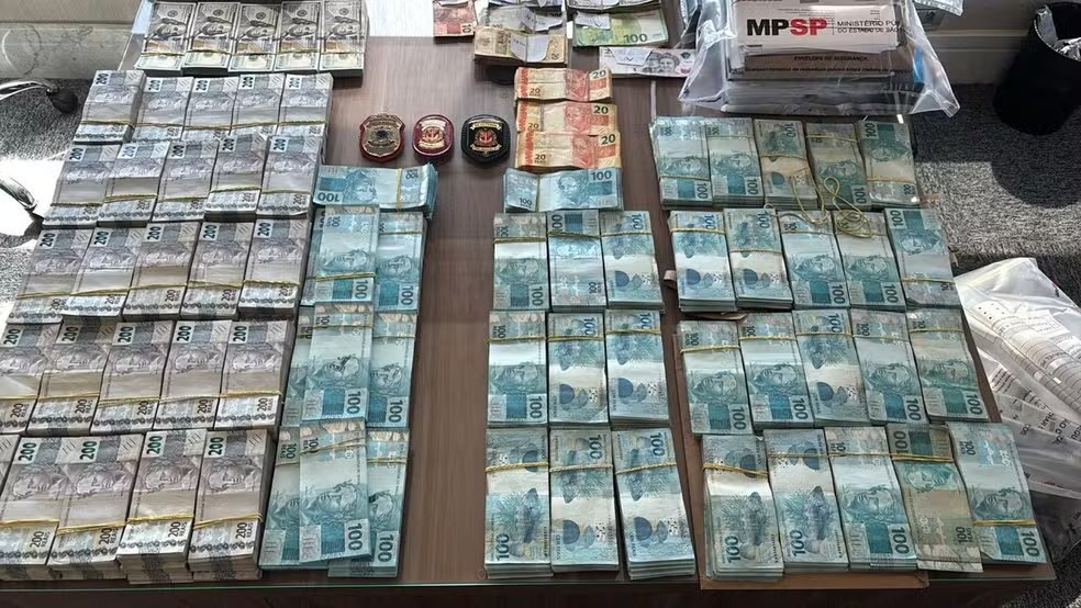Money seized in the huge operation in an office in Alameda Santos – Photo: Reproduction