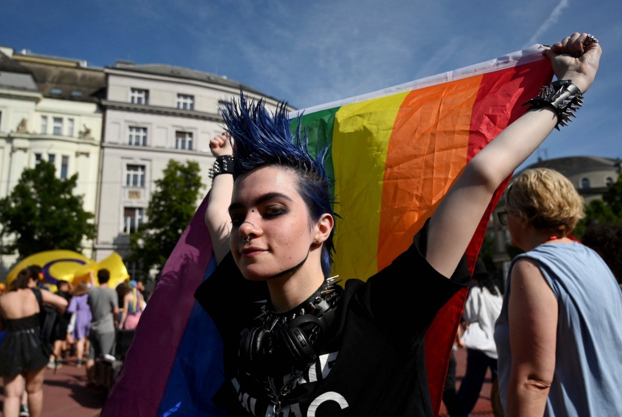 Parada do Orgulho LGBT+ em Zagrebe, capital da Croácia