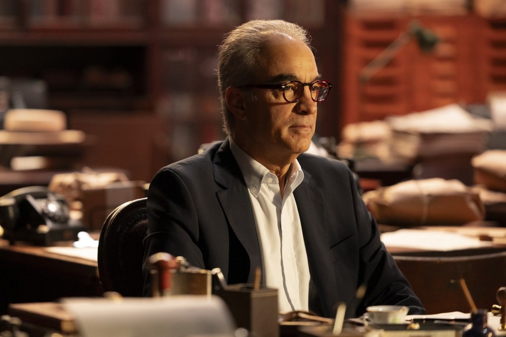 João Roberto Marinho em cena de "O século do GLOBO" — Foto: Divulgação/ Joao Cotta