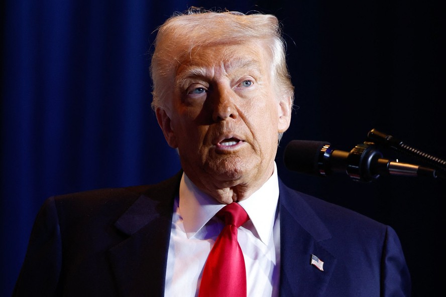 O presidente dos EUA, Donald Trump, discursa durante evento em Washington