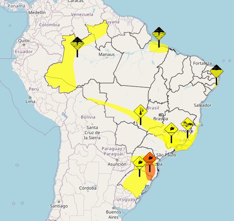 Inmet alerta para geadas nesta quarta-feira — Foto: Reprodução