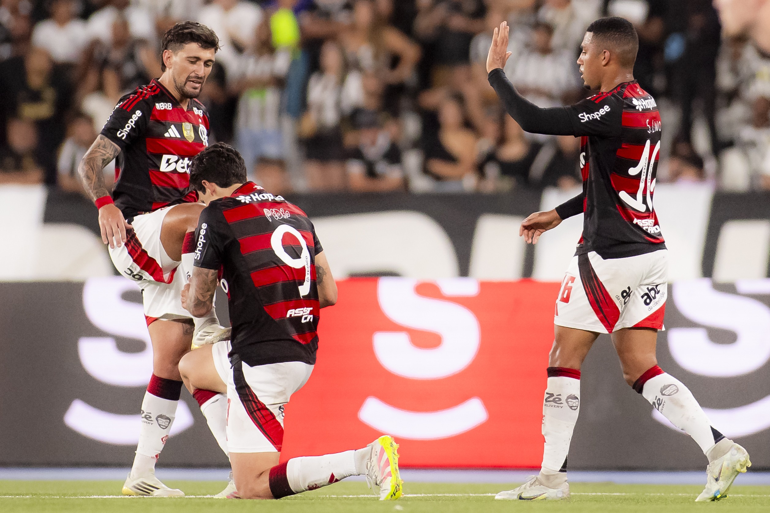 Flamengo faz 3 a 0 no Botafogo no Nilton Santos e não deixa o Palmeiras se distanciar na liderança