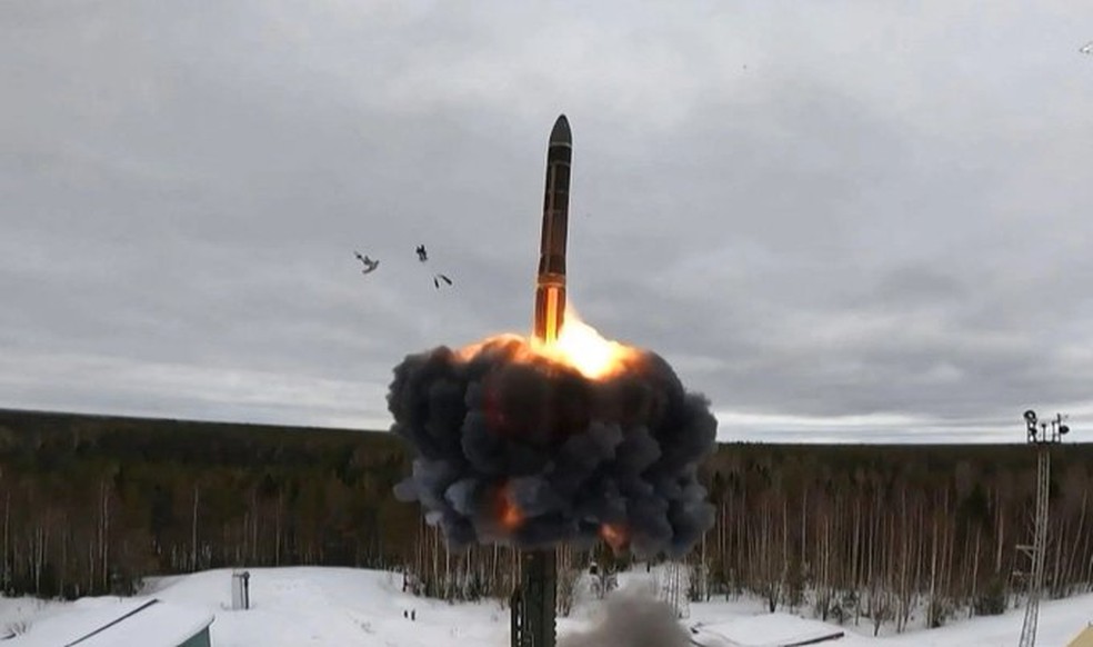 Míssil Oreshnik — Foto: Reprodução/X