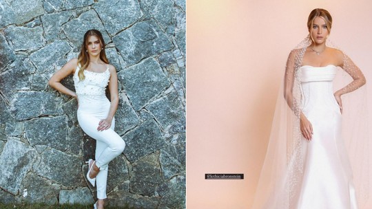 Macacão ou vestido: veja fotos dos looks escolhidos por Isabella Santoni para cerimônias de casamento