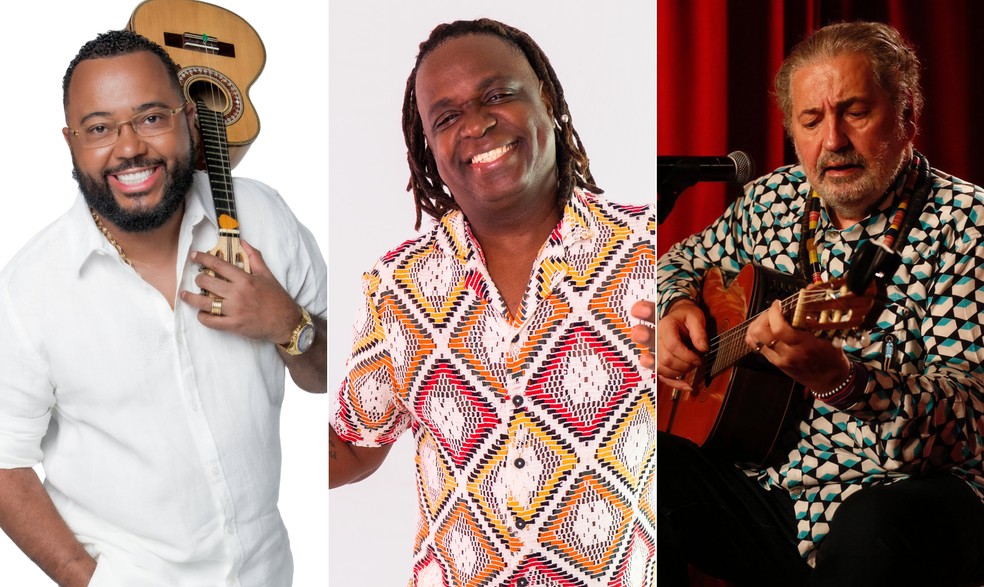 Dudu Nobre, Marcelinho Moreira e Moacyr Luz — Foto: Montagem com fotos de divulgação