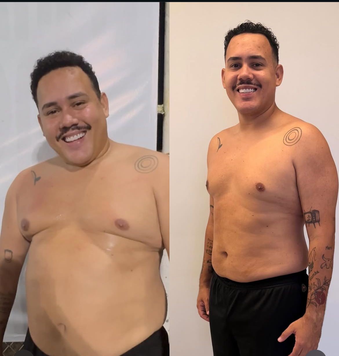 Lucas Buda aliou o uso do mounjaro com uma rotina de exercícios físicos intensa e alimentação audável com acompanhamento médico. Ele disse já ter perdido 32 quilos e o objetivo é perder mais dez — Foto: Reprodução/Instagram