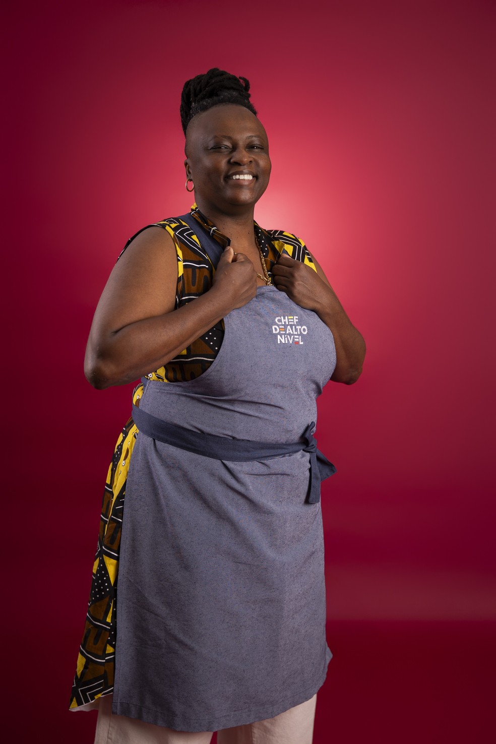 Kelma Zenaide, participante do reality show 'Chef de alto nível', no grupo 'cozinheiros profissionais' — Foto: Divulgação/TV Globo/Beto Roma