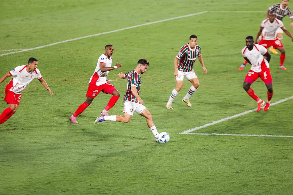 Martinelli marcou segundo gol na vitória do Fluminense por 2 a 0 sobre América de Cali — Foto: MARINA GARCIA / FLUMINENSE F.C.