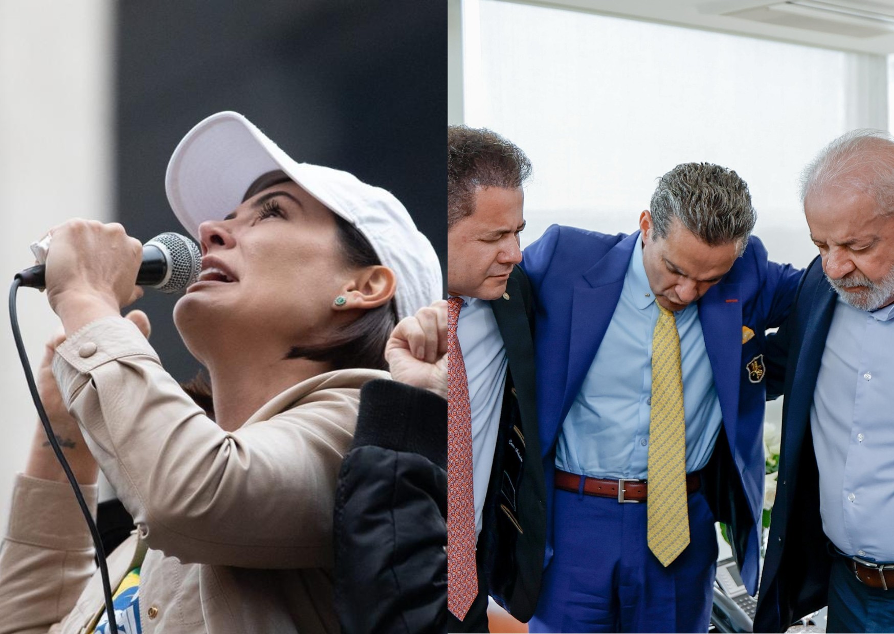 Michelle Bolsonaro reage à foto de Lula com bispo e posta versículo: 'ninguém pode servir a dois senhores'