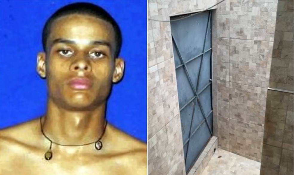 Casa do traficante Lacoste tinha passagem secreta para a mata, na comunidade da Serrinha, na Zona Norte do Rio — Foto: Reprodução