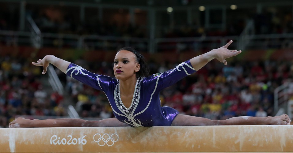 Olimpiadas Rio 2016 - FINAIS DA GINÁSTICA ARTISTICA INDIVIDUAL FEMININA - Rebeca Andrade. — Foto: Marcelo Theobald/Extra/Agência O Globo.