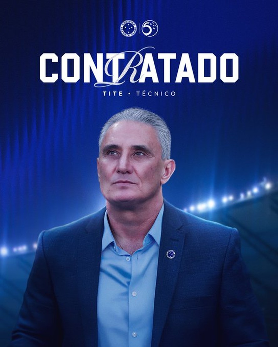 Um dia após oficialização da saída de Jardim, Cruzeiro anuncia a contratação  de Tite como novo técnico
