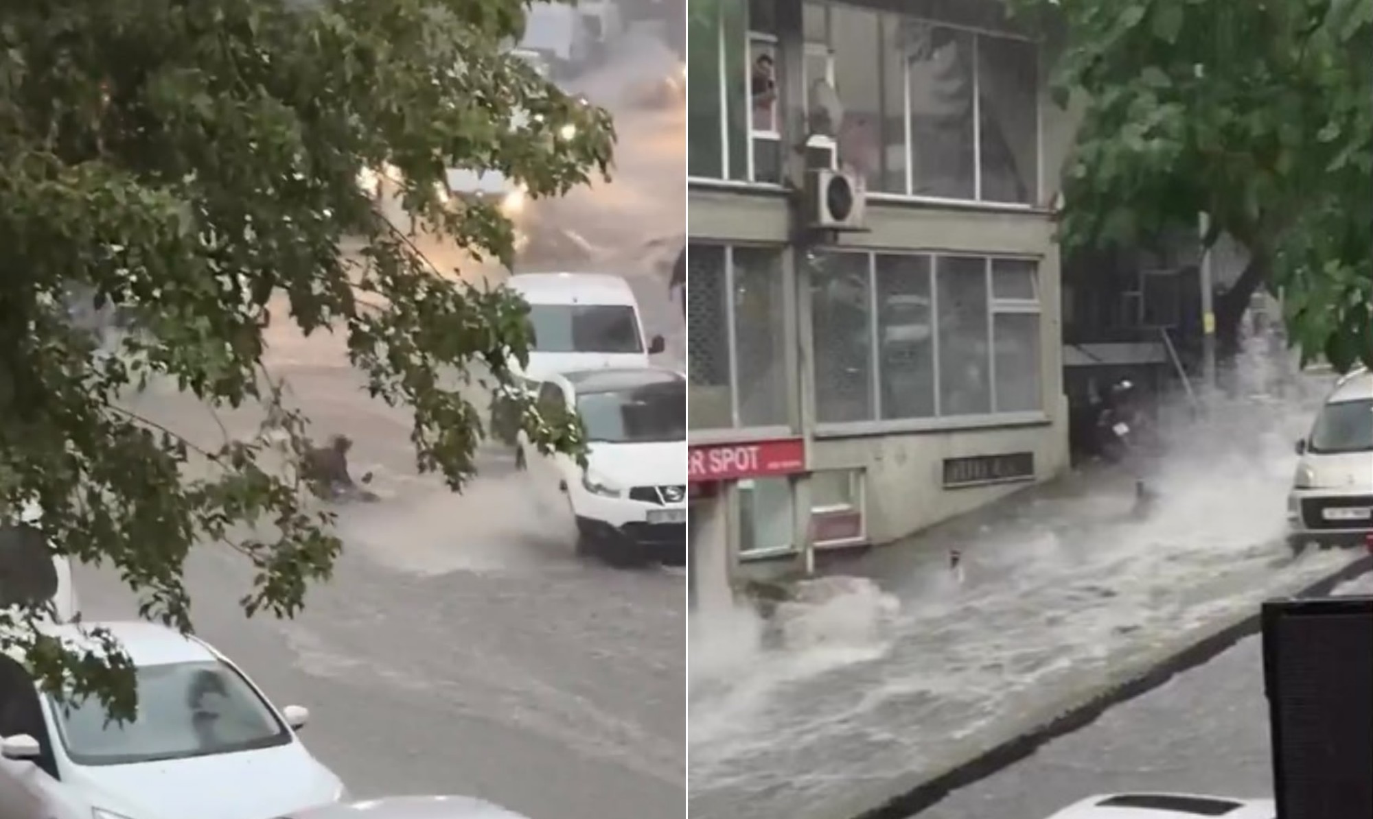 Mulher é arrastada por correnteza em rua de Istambul; vídeo impressiona