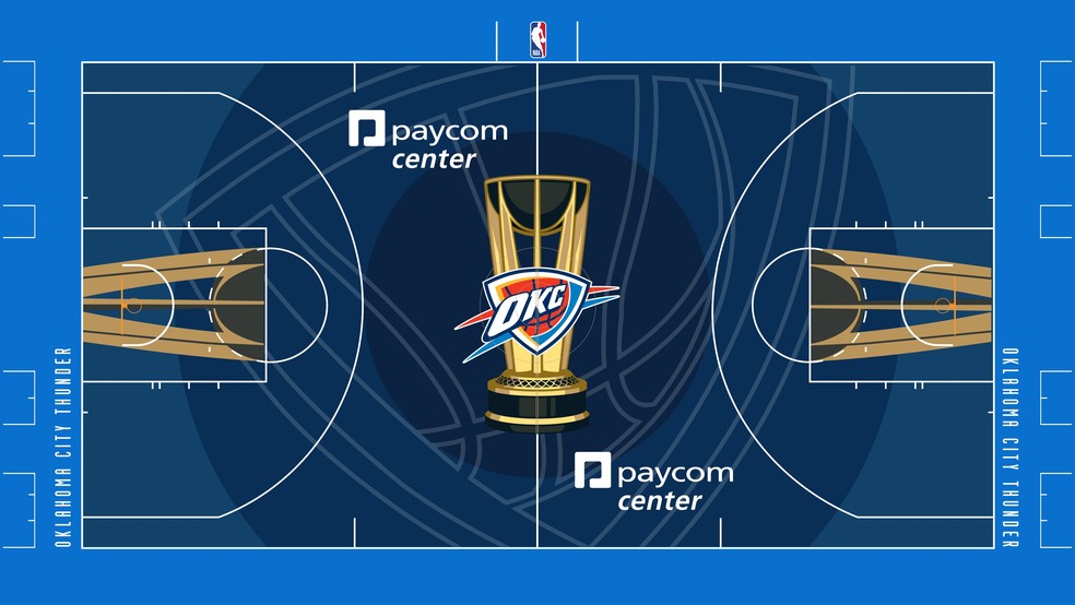 A quadra do Thunder — Foto: Divulgação/NBA