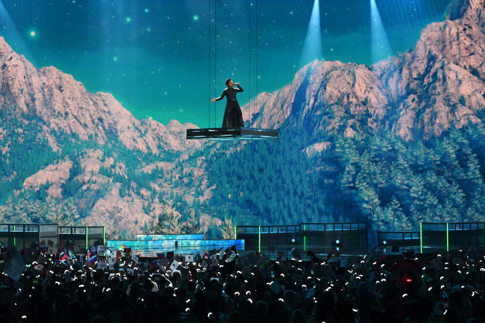 The number of viewers for the program may reach one billion, according to the channel's general director, Piervi Kanal - Photograph: Olesya Kurpiyeva/AFP