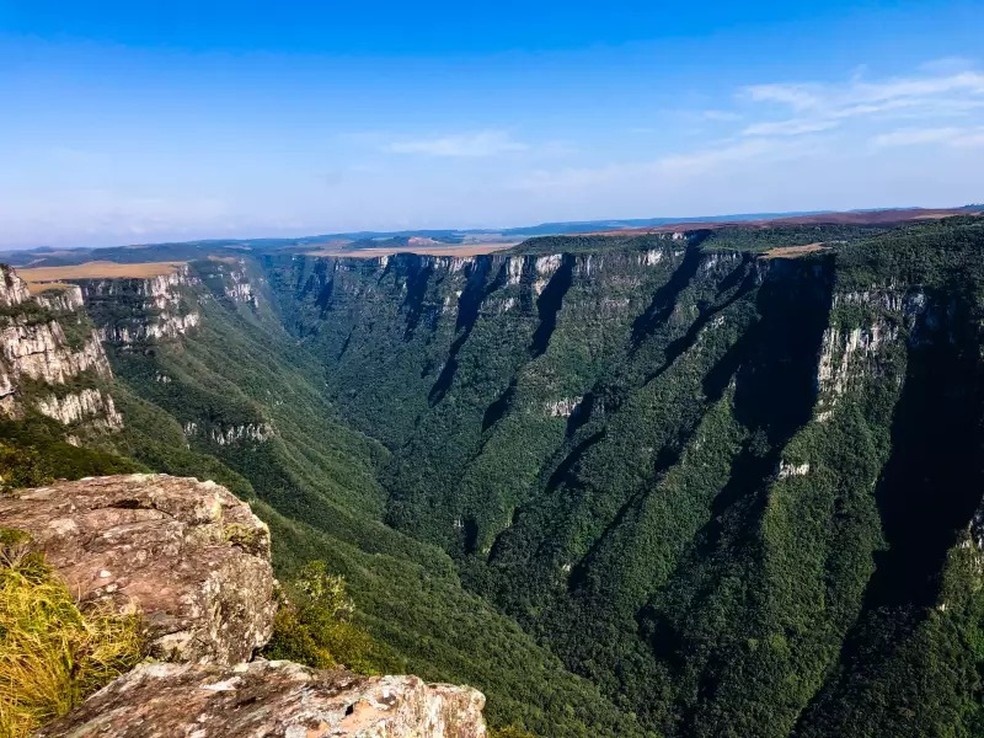 Criança de 11 anos morre após cair de mirante no cânion Fortaleza, no RS — Foto: Divulgação