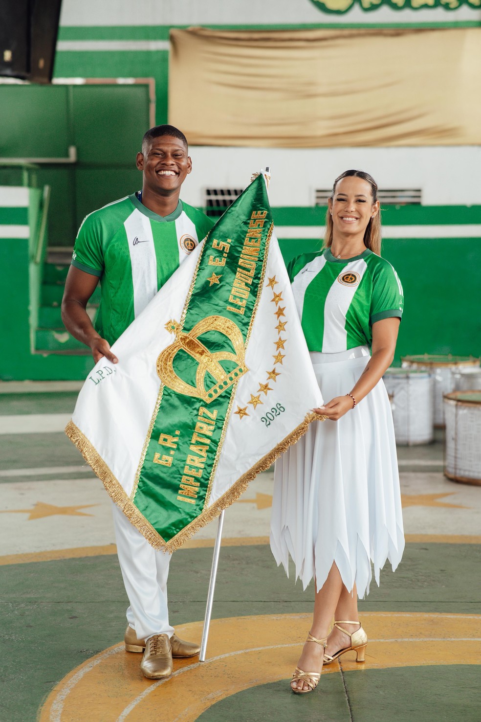 Matheus Miranda e Bruna Santos são os novos defensores do pavilhão da Imperatriz — Foto: Wagner Rodrigues/Divulgação Imperatriz