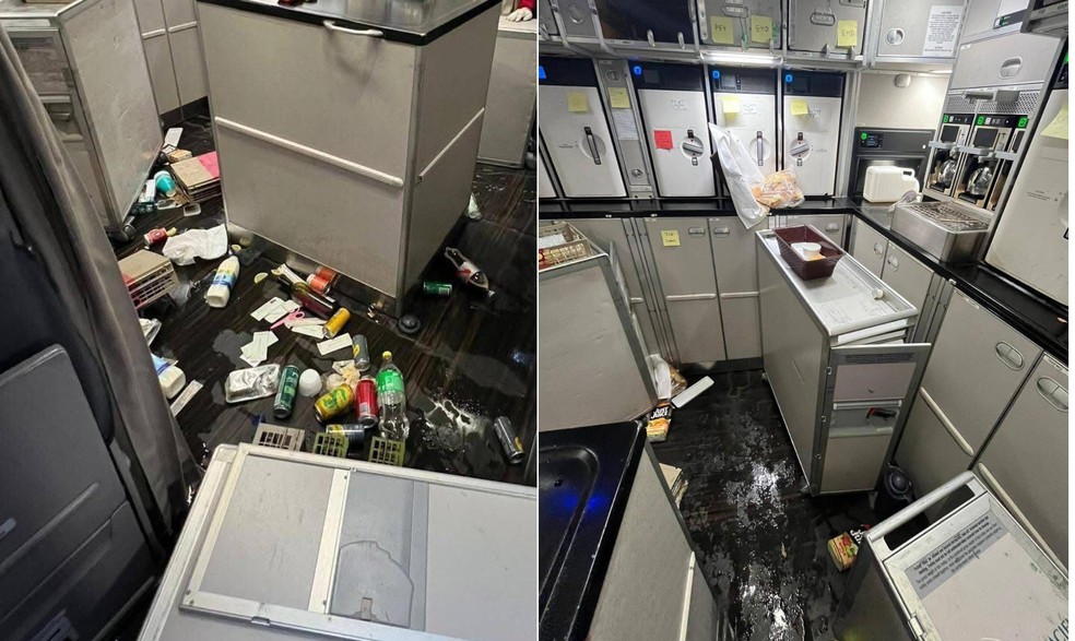 Voo CX156, operado por um Airbus A350-900, foi atingido por turbul&ecirc;ncia cerca de duas horas antes do pouso &mdash; Foto: Reprodu&ccedil;&atilde;o: X