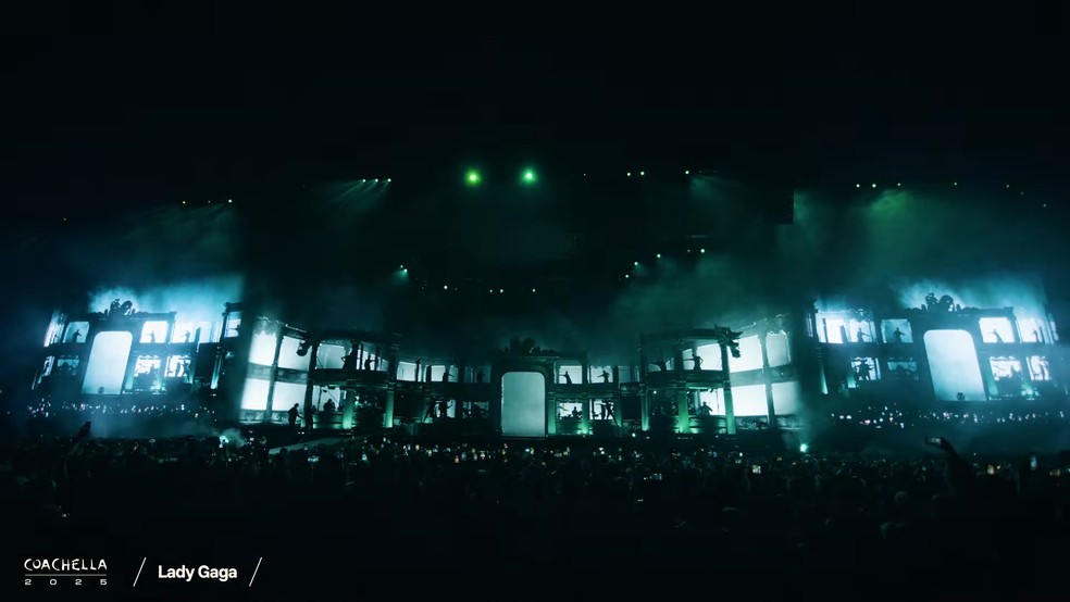 Show da Lady Gaga no Coachella. — Foto: Reprodução / YouTube