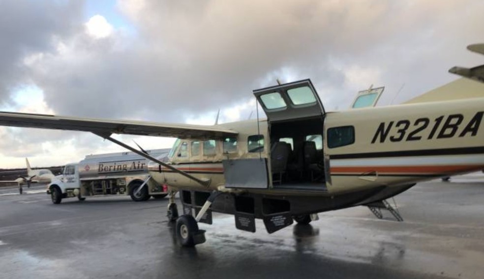Modelo do avião da Bering Air Caravan, que desapareceu no Alasca com 10 pessoas — Foto: Reprodução / redes sociais