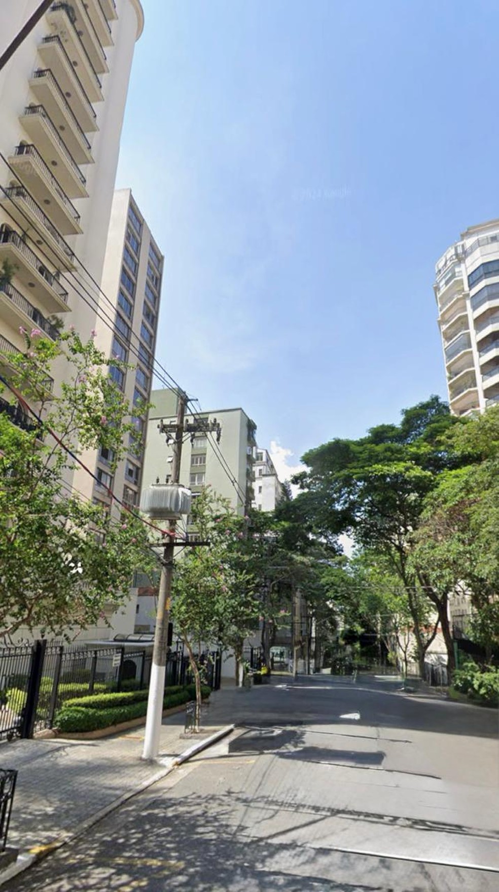 Rua Dr. Brasílio Machado, em Higienópolis: região com forte presença da comunidade judaica. — Foto: Reprodução/Google Street View