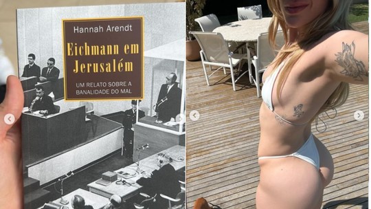 Ao anunciar 'tempo' das redes, Luísa Sonza posta foto do livro de Hannah Arendt sobre 'banalidade do mal'