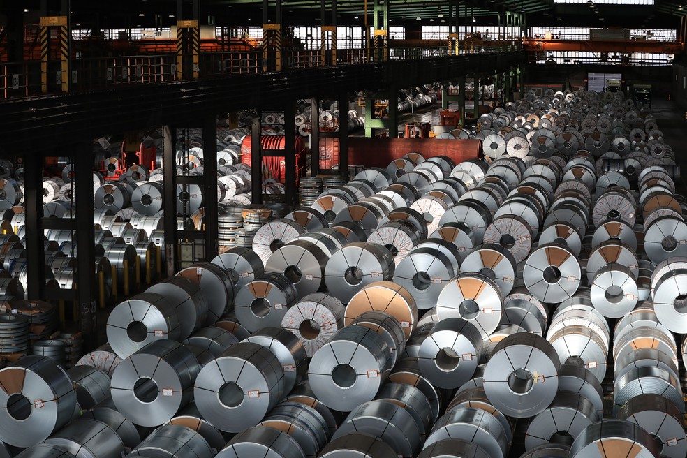 União Europeia reage à decisão de Trump impor tarifas de 25% ao aço e alumínio que entram nos EUA — Foto: Bloomberg